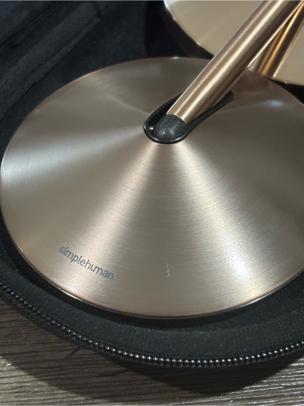 simplehuman 5" Mini Sensor Travel Makeup Mirror Set- 10x Rose Gold ST3010 EUC - Picture 5 of 10